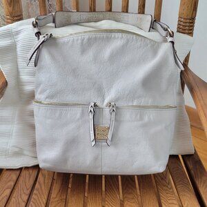 Dooney & Bourke Dillen Pebble Leather Shoulder Bag – Ivory/White